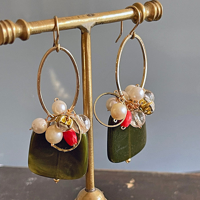 Buy Zaveri Pearls Red Tear Contemporary Brass Earrings Online At Best Price  @ Tata CLiQ